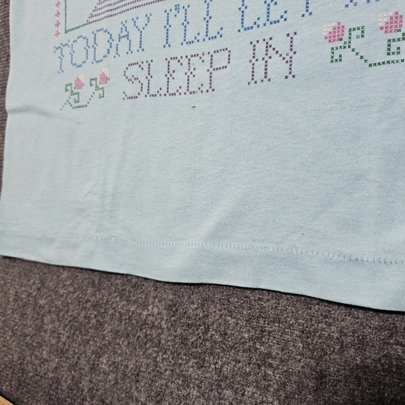 Vintage 80s Grouchy Husband Funny T Shirt Blue Bunny Rabbit Single Stitch M USA - Picture 10 of 14